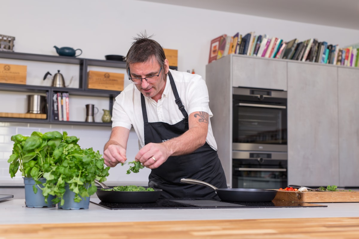 Superfood ingredients and colorful healthy dishes