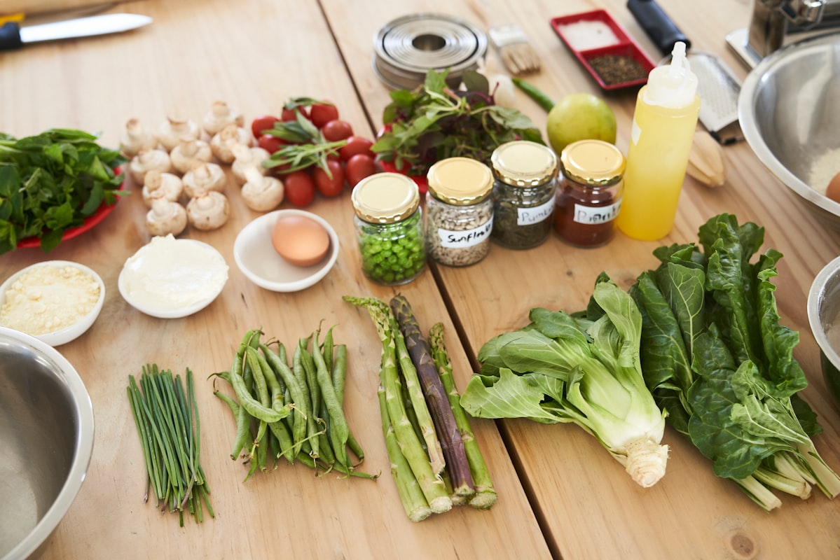 Whole grain salad with multiple textures and colors